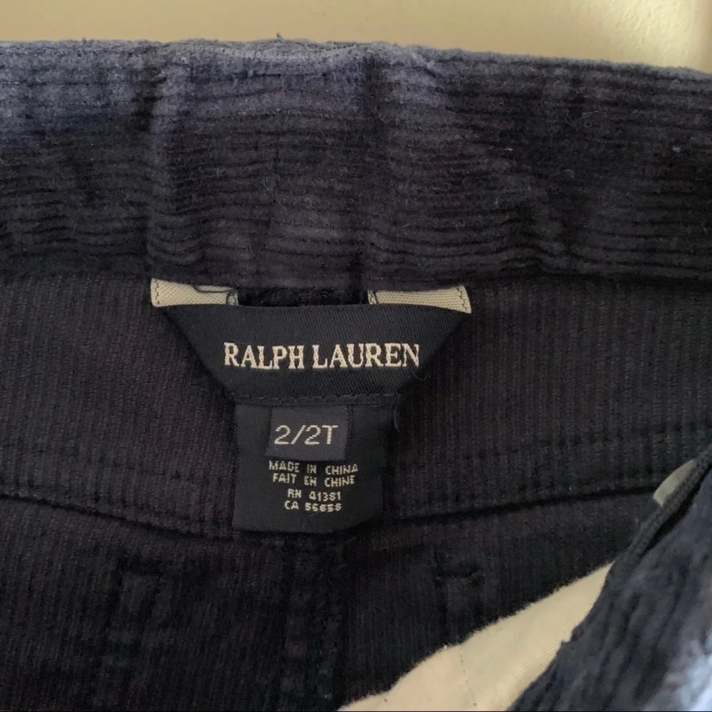 RALPH Lauren Girl Corduroy  pants- Size 2T Color Blue